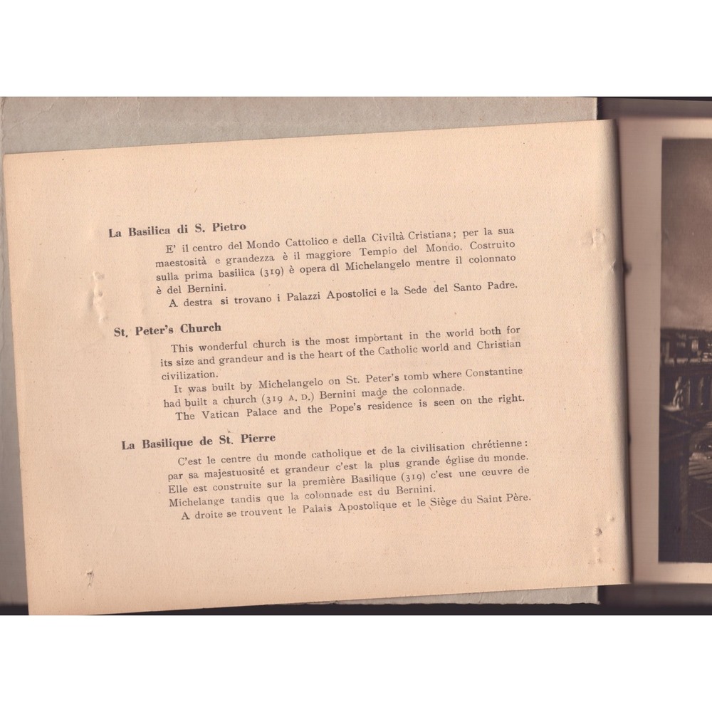Vtg Roma Rome Italy Souvenir Photo Booklet Album String Bound Architecture - Picture 5 of 6